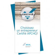 Dépliants consommateur - Certifié APCHQ (paquet de 50)