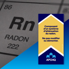 Autocollants cheminée radon - rouleau de 100 unités Autocollants cheminée radon - rouleau de 100 unités